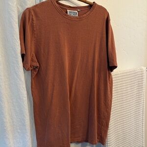 Jungmaven Men's Rust Brown Short Sleeve Crewneck Tee
